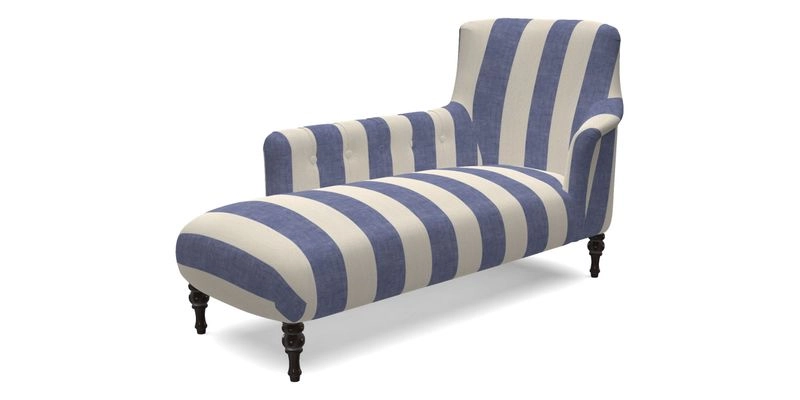 Anglesey LHF Chaise in RHS Gertrude Jekyll linen Cotton Blend Navy 