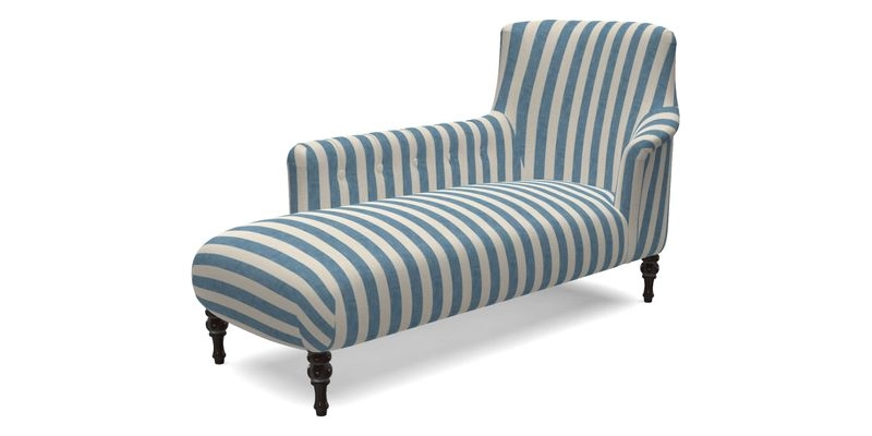 Anglesey LHF Chaise in RHS Gertrude Jekyll linen Cotton Blend Navy 
