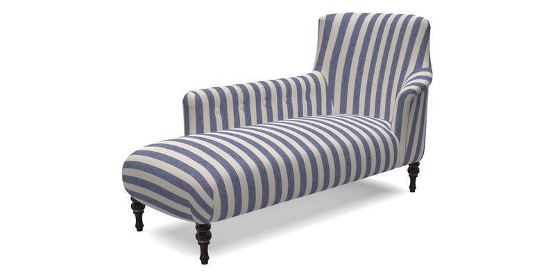 Anglesey LHF Chaise in RHS Gertrude Jekyll linen Cotton Blend Navy 