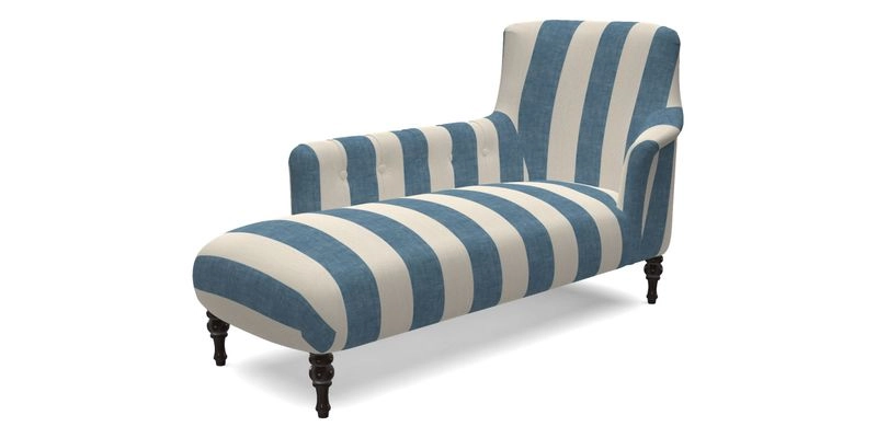 Anglesey LHF Chaise in RHS Gertrude Jekyll linen Cotton Blend Navy 