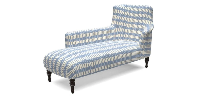 Anglesey LHF Chaise in RHS Gertrude Jekyll linen Cotton Blend Navy 