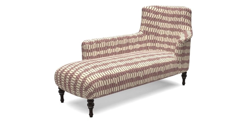 Anglesey LHF Chaise in RHS Gertrude Jekyll linen Cotton Blend Navy 