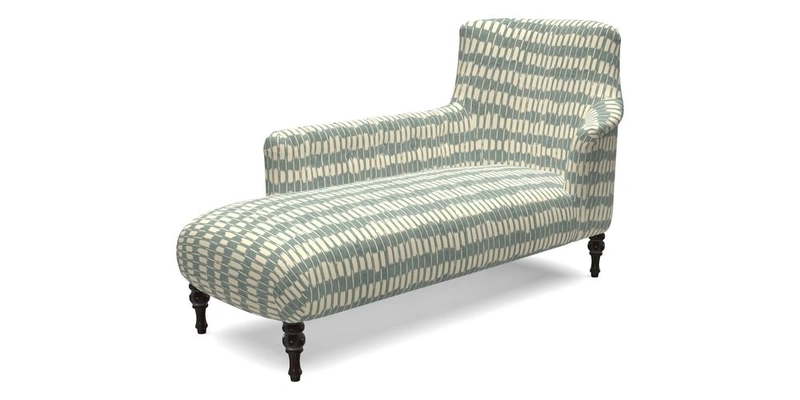 Anglesey LHF Chaise in RHS Gertrude Jekyll linen Cotton Blend Navy 