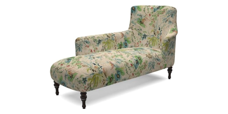 Anglesey LHF Chaise in RHS Gertrude Jekyll linen Cotton Blend Navy 