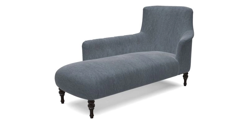 Anglesey LHF Chaise in RHS Gertrude Jekyll linen Cotton Blend Navy 