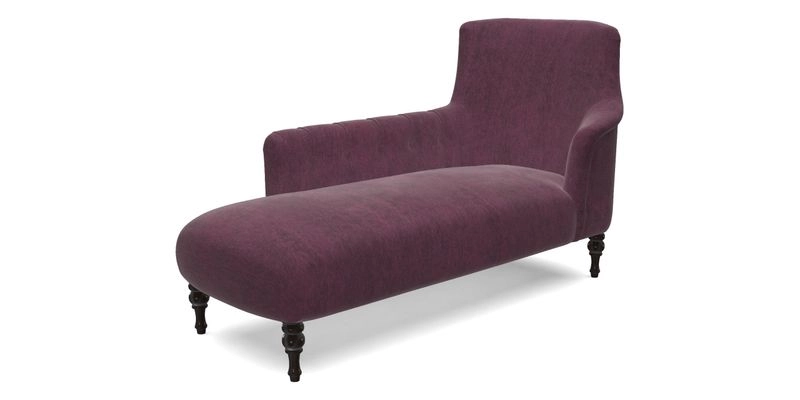 Anglesey LHF Chaise in RHS Gertrude Jekyll linen Cotton Blend Navy 