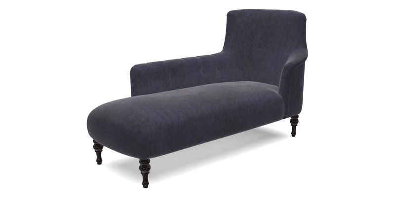 Anglesey LHF Chaise in RHS Gertrude Jekyll linen Cotton Blend Navy 