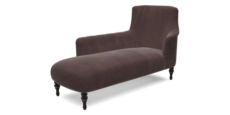 Anglesey LHF Chaise in RHS Gertrude Jekyll linen Cotton Blend Navy 
