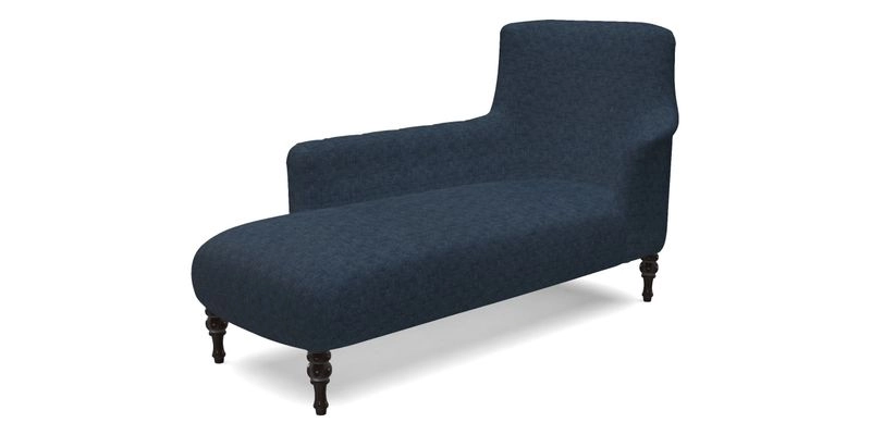 Anglesey LHF Chaise in RHS Gertrude Jekyll linen Cotton Blend Navy 
