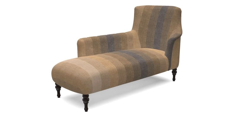Anglesey LHF Chaise in RHS Gertrude Jekyll linen Cotton Blend Navy 