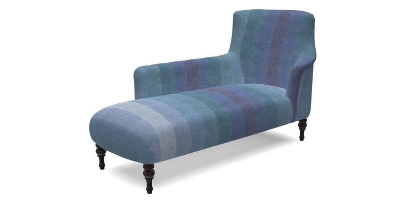 Anglesey LHF Chaise in RHS Gertrude Jekyll linen Cotton Blend Navy 