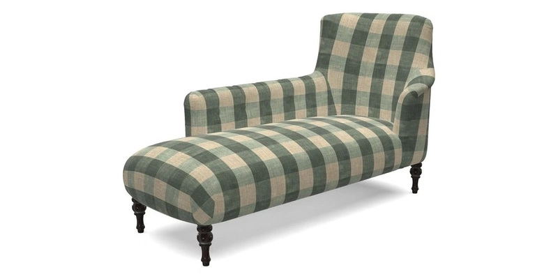 Anglesey LHF Chaise in RHS Gertrude Jekyll linen Cotton Blend Navy 