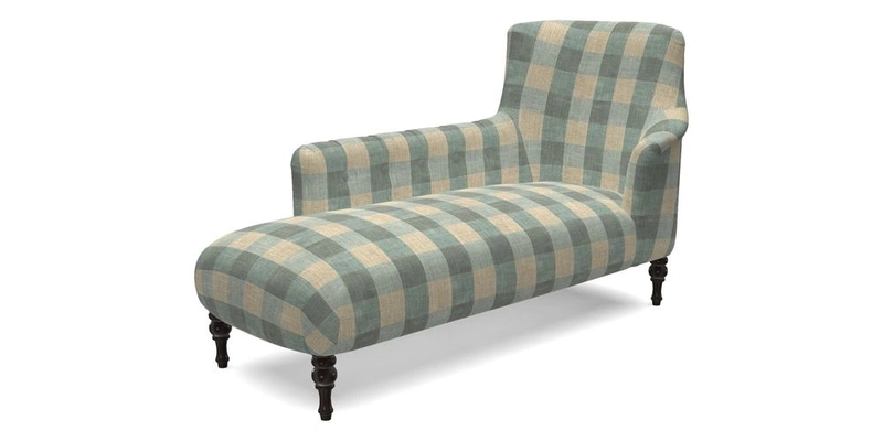 Anglesey LHF Chaise in RHS Gertrude Jekyll linen Cotton Blend Navy 