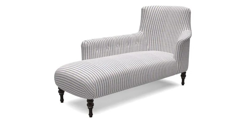 Anglesey LHF Chaise in RHS Gertrude Jekyll linen Cotton Blend Navy 