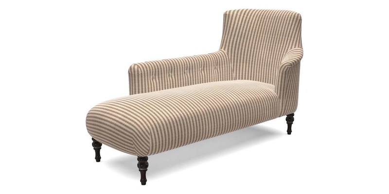 Anglesey LHF Chaise in RHS Gertrude Jekyll linen Cotton Blend Navy 