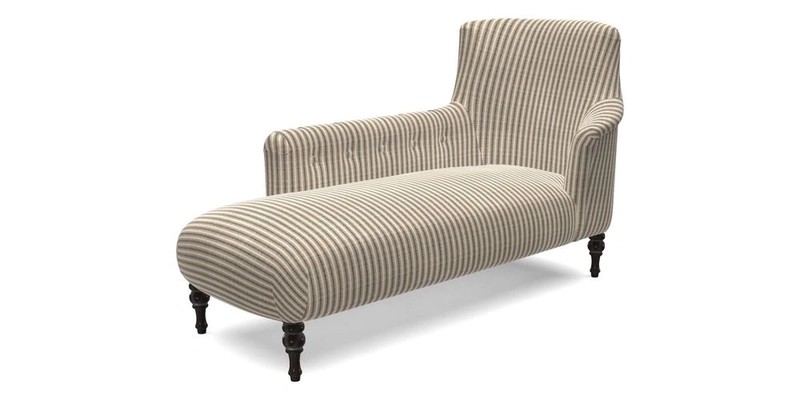 Anglesey LHF Chaise in RHS Gertrude Jekyll linen Cotton Blend Navy 