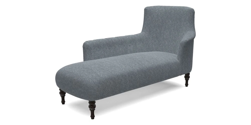 Anglesey LHF Chaise in RHS Gertrude Jekyll linen Cotton Blend Navy 