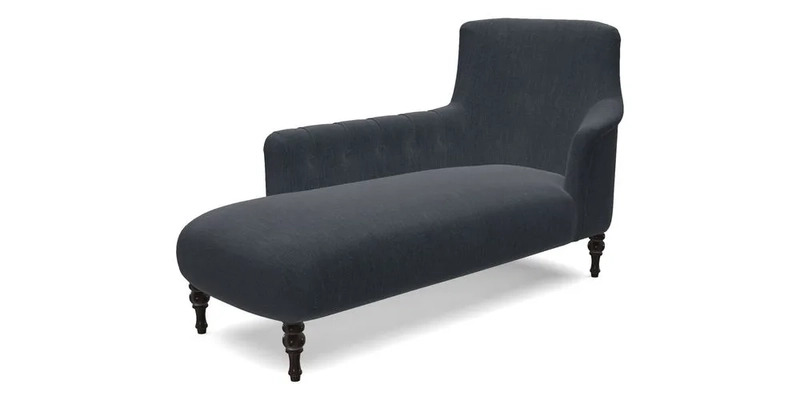 Anglesey LHF Chaise in RHS Gertrude Jekyll linen Cotton Blend Navy 