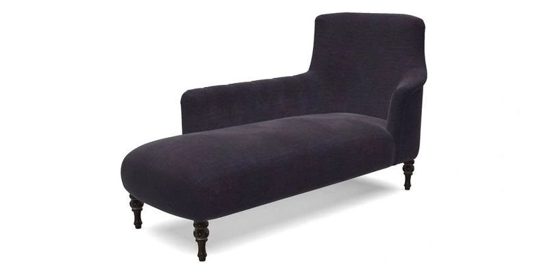 Anglesey LHF Chaise in RHS Gertrude Jekyll linen Cotton Blend Navy 