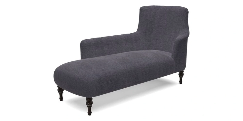 Anglesey LHF Chaise in RHS Gertrude Jekyll linen Cotton Blend Navy 