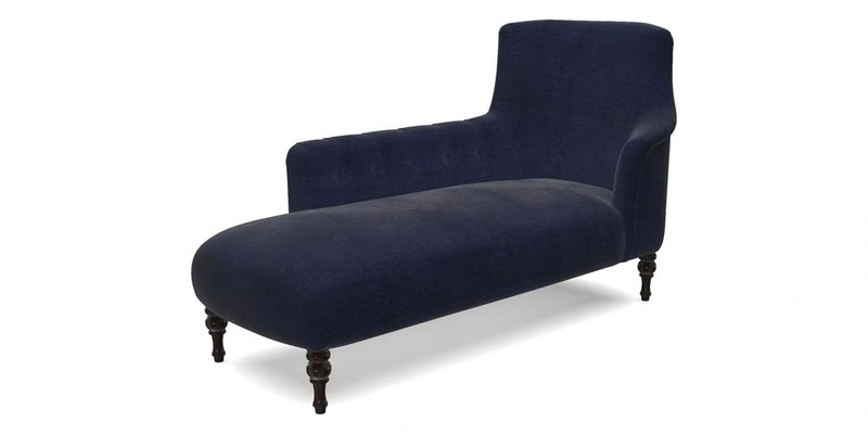 Anglesey LHF Chaise in RHS Gertrude Jekyll linen Cotton Blend Navy 