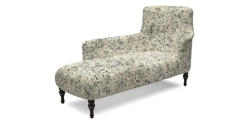 Anglesey LHF Chaise in RHS Gertrude Jekyll linen Cotton Blend Navy 