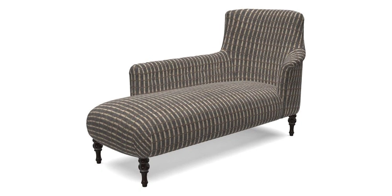 Anglesey LHF Chaise in RHS Gertrude Jekyll linen Cotton Blend Navy 