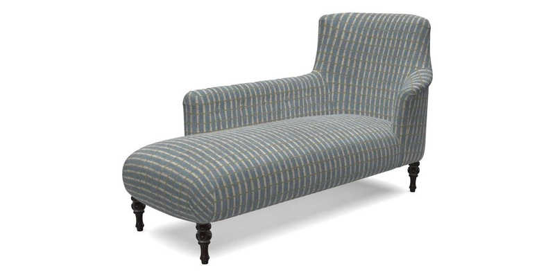 Anglesey LHF Chaise in RHS Gertrude Jekyll linen Cotton Blend Navy 