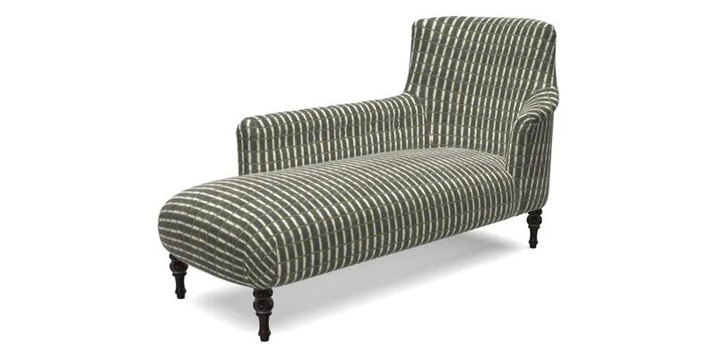 Anglesey LHF Chaise in RHS Gertrude Jekyll linen Cotton Blend Navy 