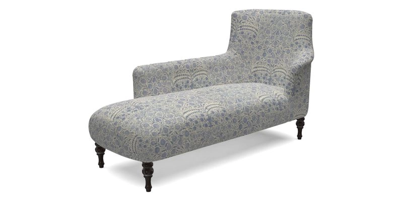 Anglesey LHF Chaise in RHS Gertrude Jekyll linen Cotton Blend Navy 