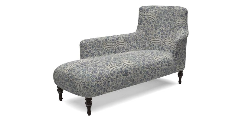 Anglesey LHF Chaise in RHS Gertrude Jekyll linen Cotton Blend Navy 
