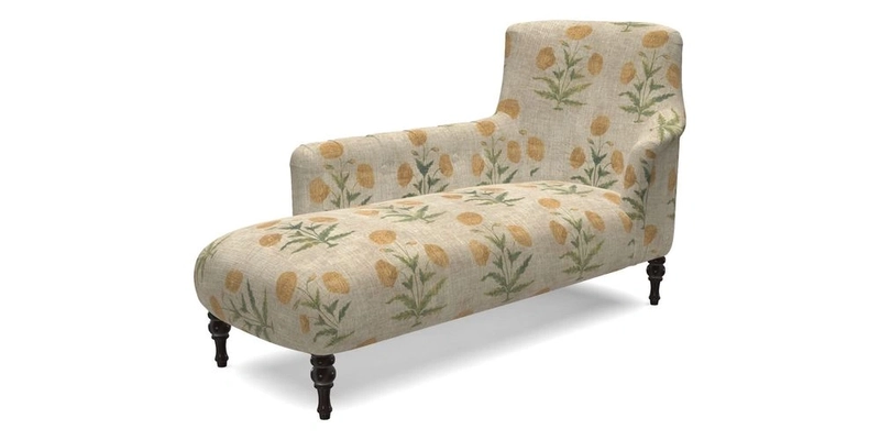 Anglesey LHF Chaise in RHS Gertrude Jekyll linen Cotton Blend Navy 