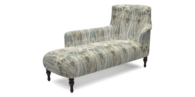 Anglesey LHF Chaise in RHS Gertrude Jekyll linen Cotton Blend Navy 