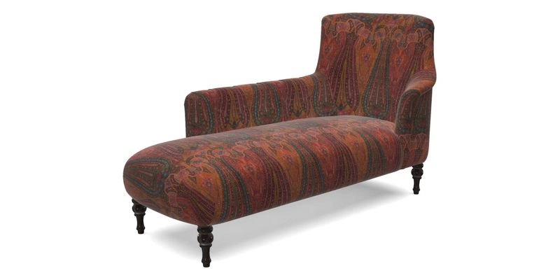 Anglesey LHF Chaise in RHS Gertrude Jekyll linen Cotton Blend Navy 