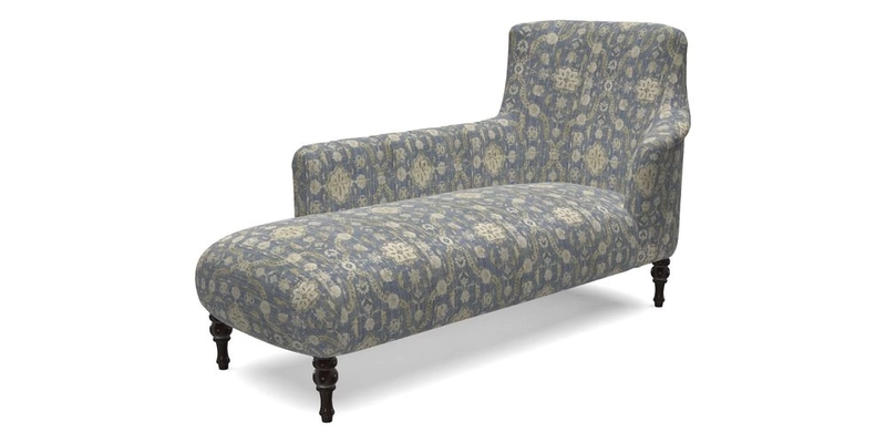 Anglesey LHF Chaise in RHS Gertrude Jekyll linen Cotton Blend Navy 