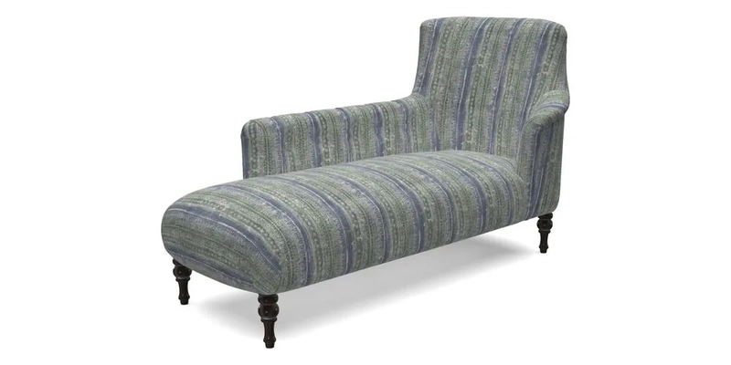 Anglesey LHF Chaise in RHS Gertrude Jekyll linen Cotton Blend Navy 