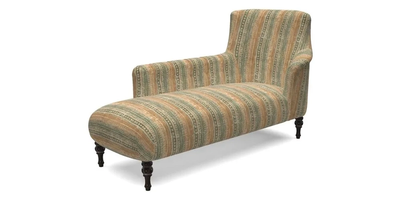 Anglesey LHF Chaise in RHS Gertrude Jekyll linen Cotton Blend Navy 