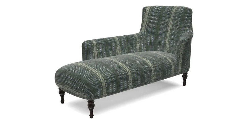 Anglesey LHF Chaise in RHS Gertrude Jekyll linen Cotton Blend Navy 