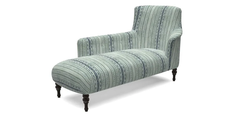 Anglesey LHF Chaise in RHS Gertrude Jekyll linen Cotton Blend Navy 