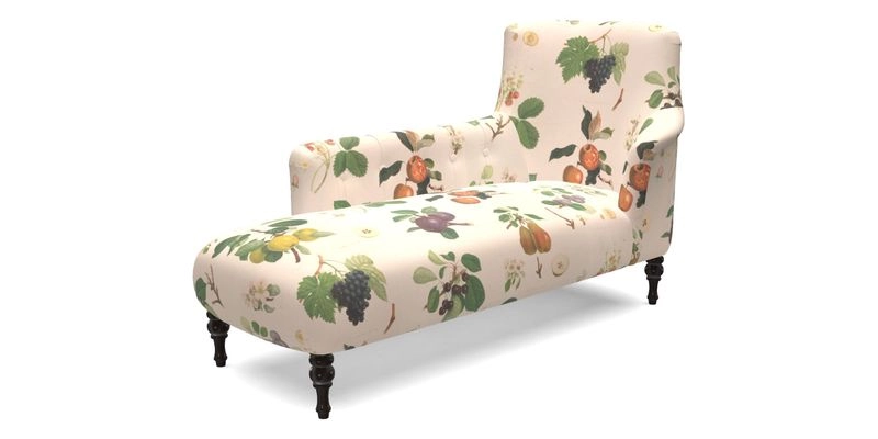 Anglesey LHF Chaise in RHS Gertrude Jekyll linen Cotton Blend Navy 