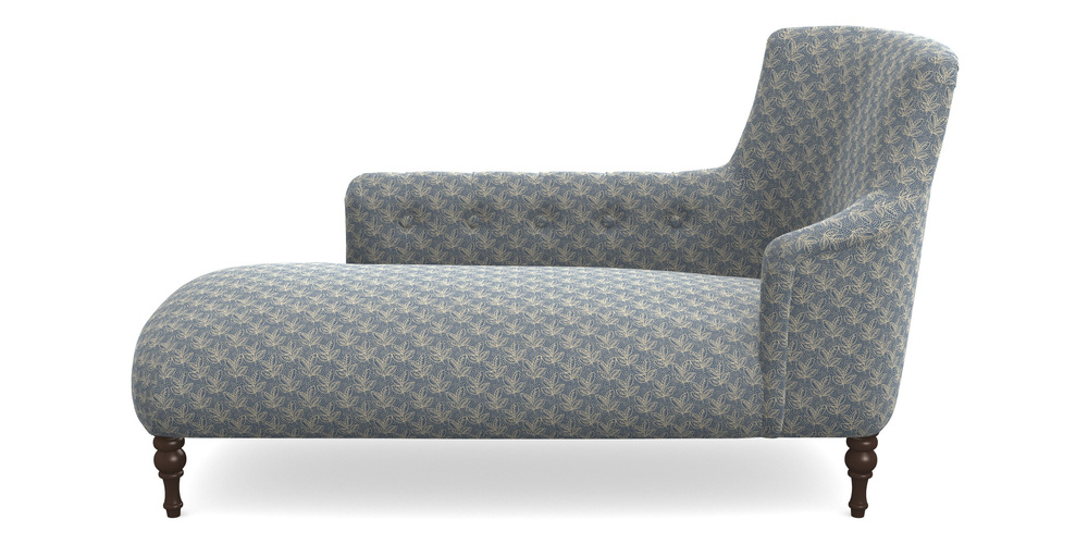 Product photograph of Anglesey Chaise Lhf In Cloth 21 - Decorative Leaf - Bilberry from Sofas and Stuff Limited