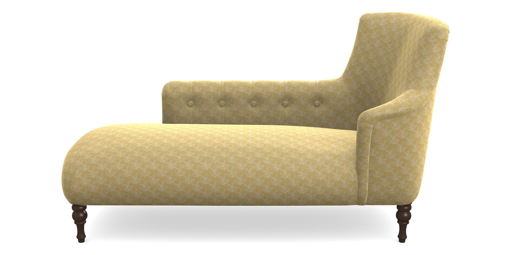 Product photograph of Anglesey Chaise Lhf In Cloth 21 - Decorative Leaf - Canary from Sofas and Stuff Limited