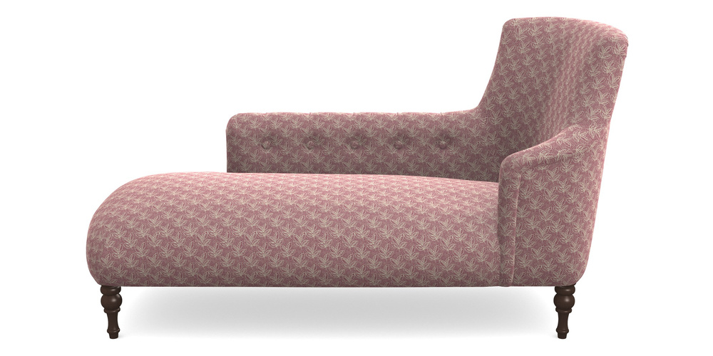 Product photograph of Anglesey Chaise Lhf In Cloth 21 - Decorative Leaf - Cassis from Sofas and Stuff Limited