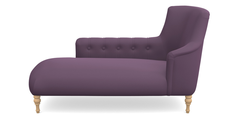 Product photograph of Anglesey Chaise Lhf In Clever Glossy Velvet - Blackcurrant from Sofas and Stuff Limited