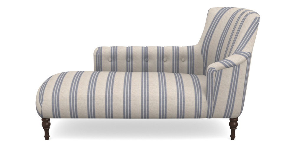 Product photograph of Anglesey Chaise Lhf In Cloth 18 Stripes - Bengal - Indigo from Sofas and Stuff Limited