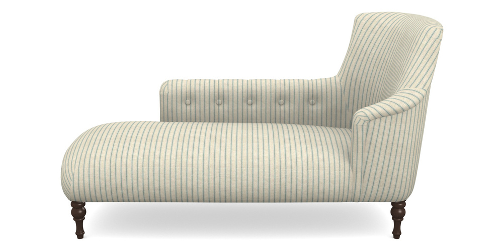 Product photograph of Anglesey Chaise Lhf In Cloth 18 Stripes - Ticking - Basil from Sofas and Stuff Limited