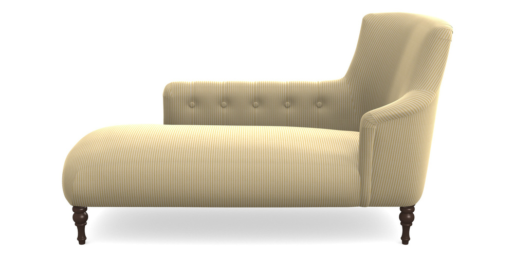 Product photograph of Anglesey Chaise Lhf In Cloth 21 - Simple Stripe - Canary from Sofas and Stuff Limited