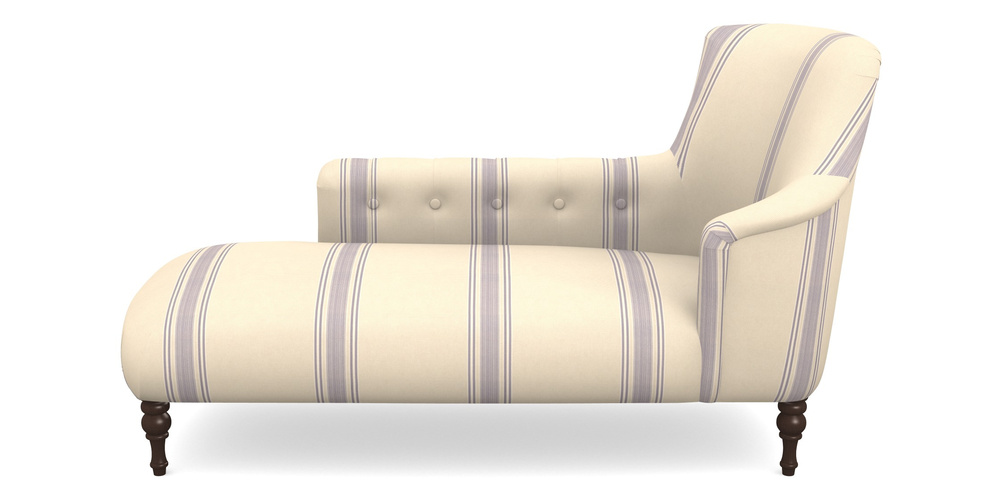 Product photograph of Anglesey Chaise Lhf In Cloth 22 - Racing Stripes Cheltenham - Blueberry from Sofas and Stuff Limited