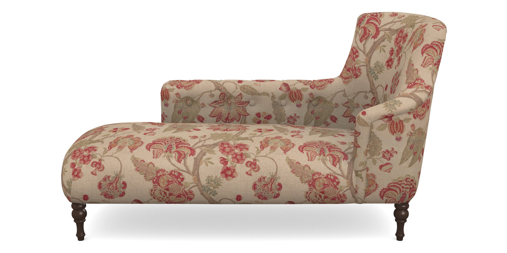 Product photograph of Anglesey Chaise Lhf In Floral Linen - Indienne T Rosso from Sofas and Stuff Limited