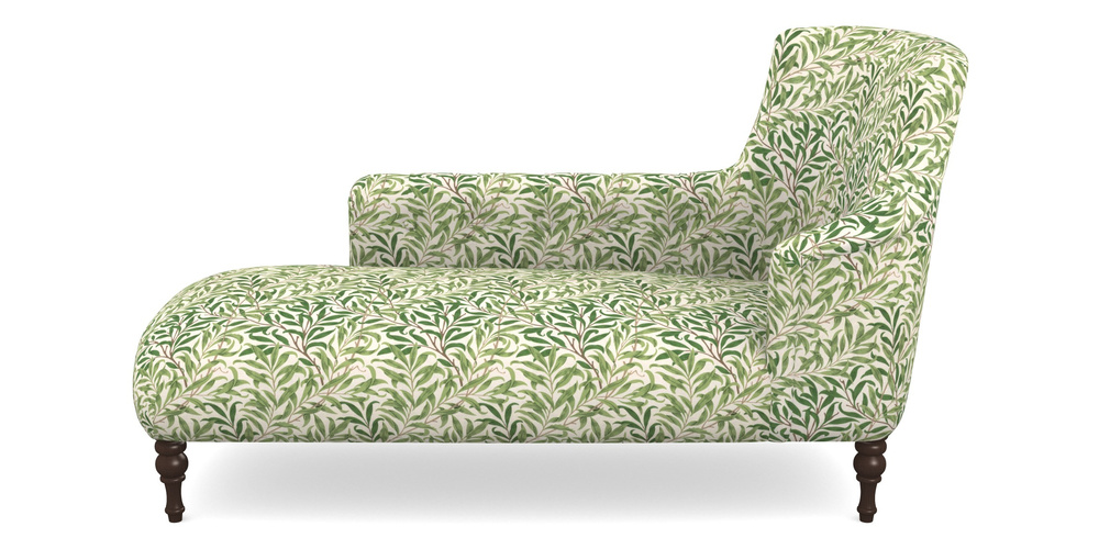 Product photograph of Anglesey Chaise Lhf In William Morris Collection - Willow Boughs - Leaf Green from Sofas and Stuff Limited